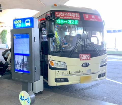 Autobus dall'aeroporto di Incheon all'aeroporto di Gangnam