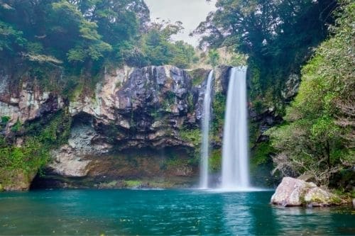 Cheonjiyeon Fall in Jeju Island