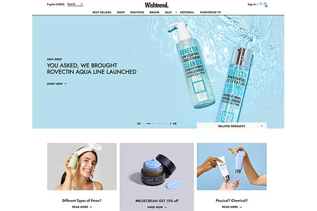 Wishtrend K beauty online store