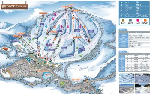 Welli Hilli Snow Park Slope Map