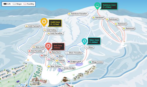 Yongpyong Ski Resort Slope Map