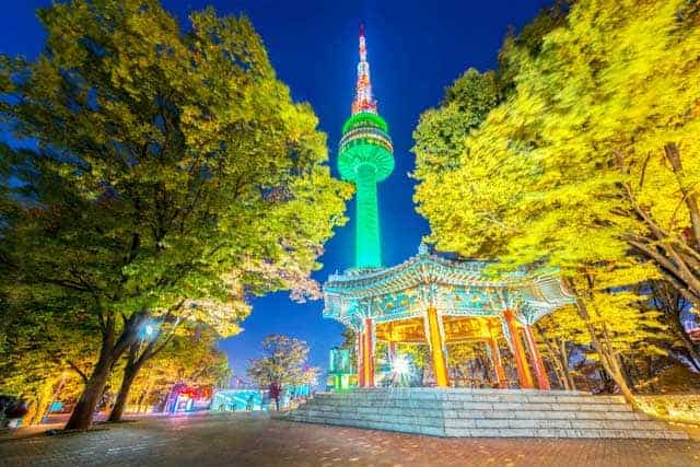 namsan tower night view