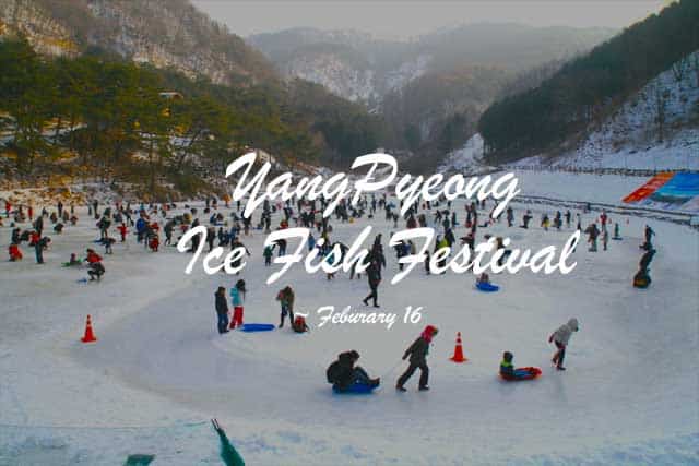 ice fishing festival in Korea