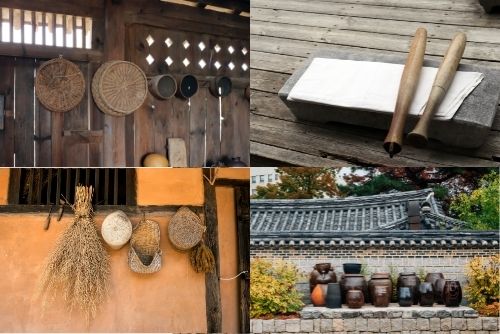 Strumenti e utensili utilizzati nella tradizionale casa coreana