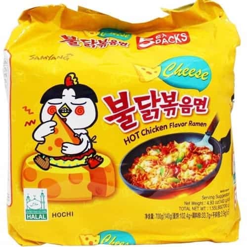 Samyang buldak fire hot cheese flavored chicken ramen