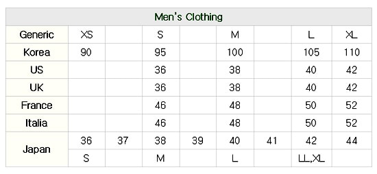 korean shoe size conversion