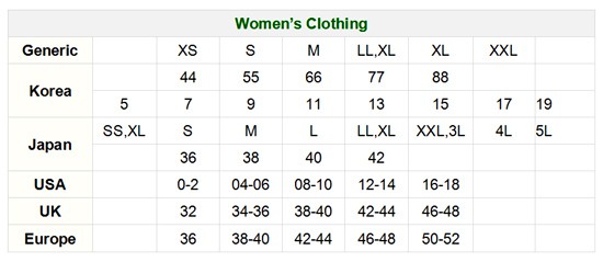 american sizes to european sizes clothes