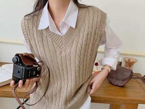 Cable-Knit Vest