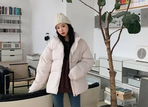 YesStyle - High-Neck Oversized Puffer Jacket