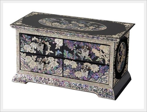 mother of pealrs, korean, traditional, lacquer, box