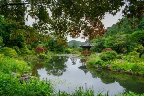 Garden of The Morning Calm Gazebo with lake