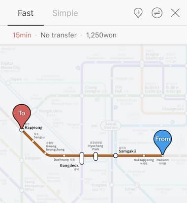 how to get to hongdae from Itaewon