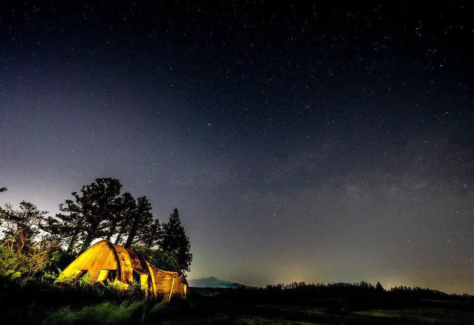 jeju island at night