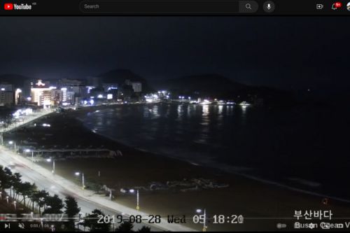 Webcam en direct de la plage de Busan Haeundae