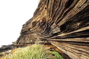 suwolbong peak cliffs in jeju island, named after suwol and bong, a pair of siblings in korean legend