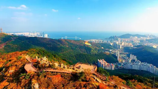 peak of hwangnyeongsan mountain in busan