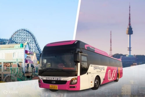 Vé xe buýt đưa đón khứ hồi từ Seoul đến Everland