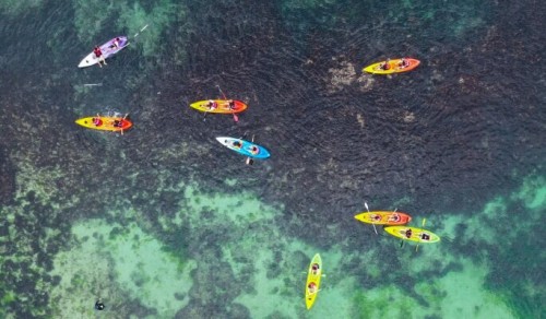 Tur Kayak dan Snorkeling di pantai Hado