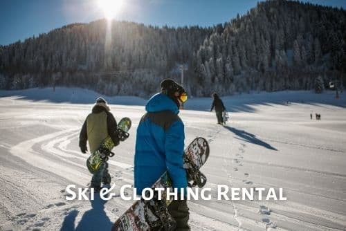 Ski and snowbard clothing rental