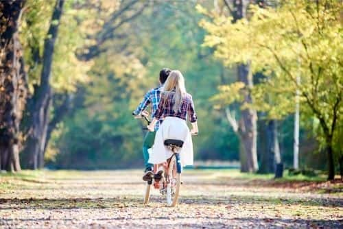 Tandem bicycle in Nami Island