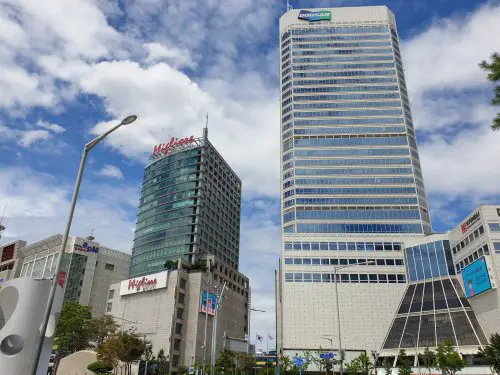 Milgliore and Doota buildings in Dongdaemun market