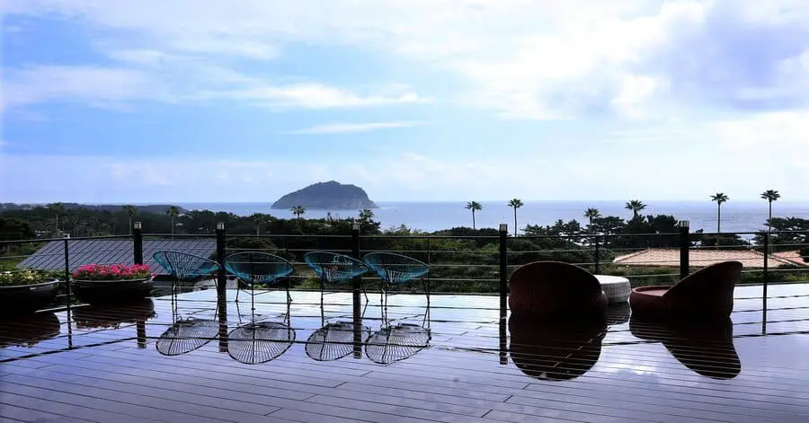 Restaurants auf der Insel Jeju mit malerischer Aussicht