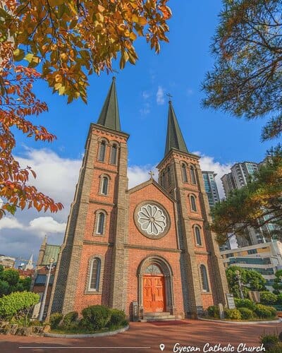 gyesan catholic cathedral in daegu