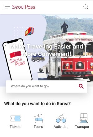 siti web di seoul pass tour in corea