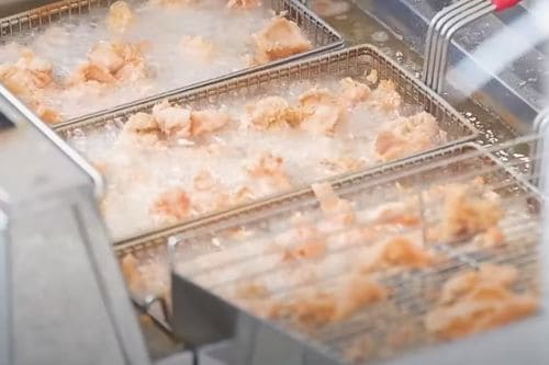 Chicken is being fried at the Daegu Chimac Festival