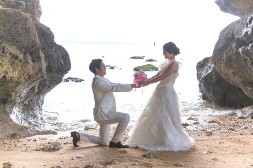 การถ่ายภาพงานแต่งงานกลางแจ้งเชจู