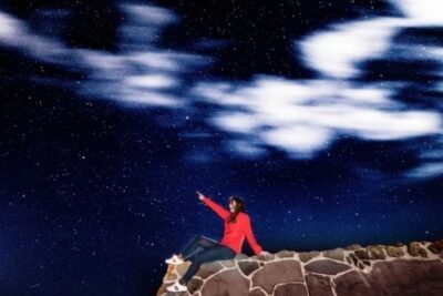 済州での星空の夜の写真撮影体験