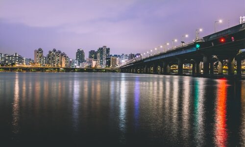 parco yeoido di notte