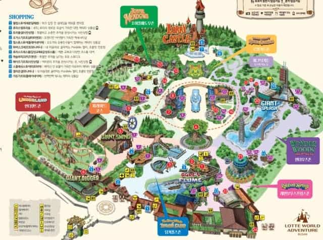 Mappa di Lotte World Busan