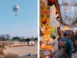 Mercato tradizionale di Suwon Hwaseong ed esperienza di volo in mongolfiera