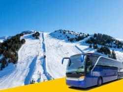 Ski resort shuttle bus