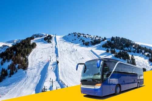 Ski resort shuttle bus