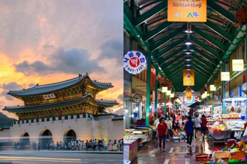 ソウルの韓国の宮殿と市場ツアー