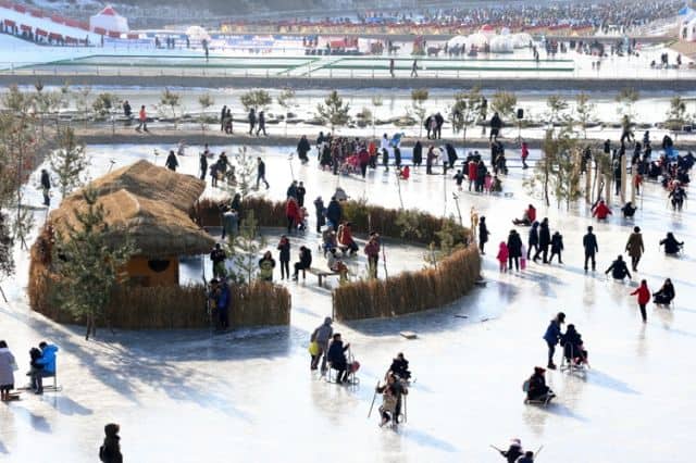 Hongcheongang Winter Festival Ice Sledding