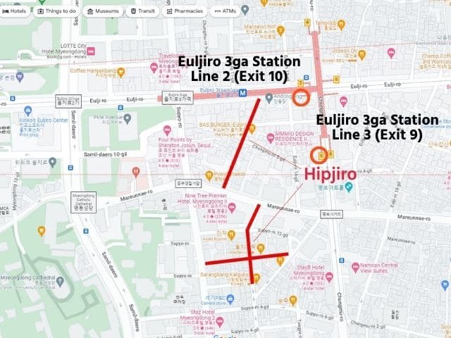 การเดินทางไปยัง Ejujiro Streets-Hipjiro