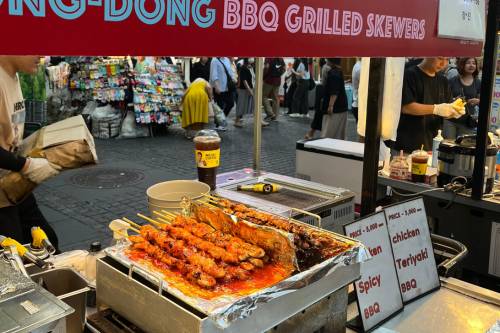 BBQ grilled skewers - Myeongdong Night Market