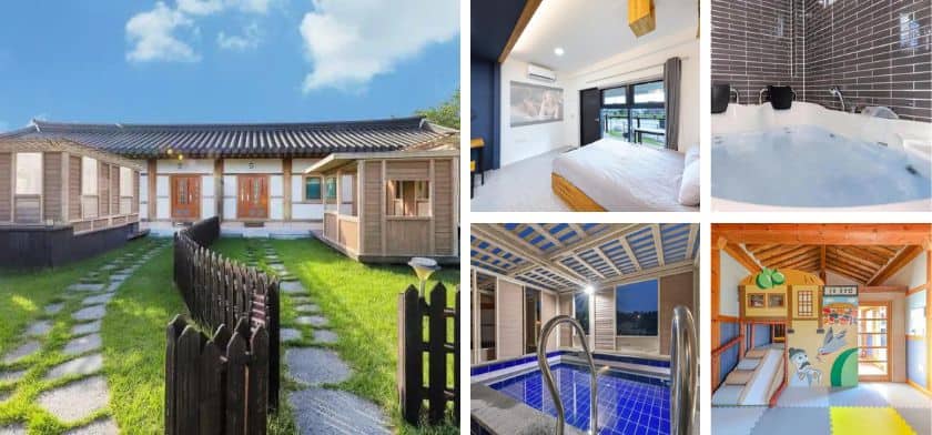 Villa con piscina Gyeongju Onmaru Hanok