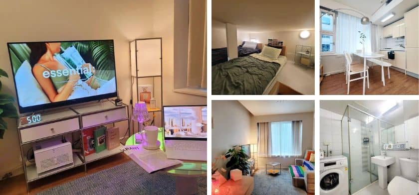 Gangnam Airbnb studio yang penuh warna dan nyaman