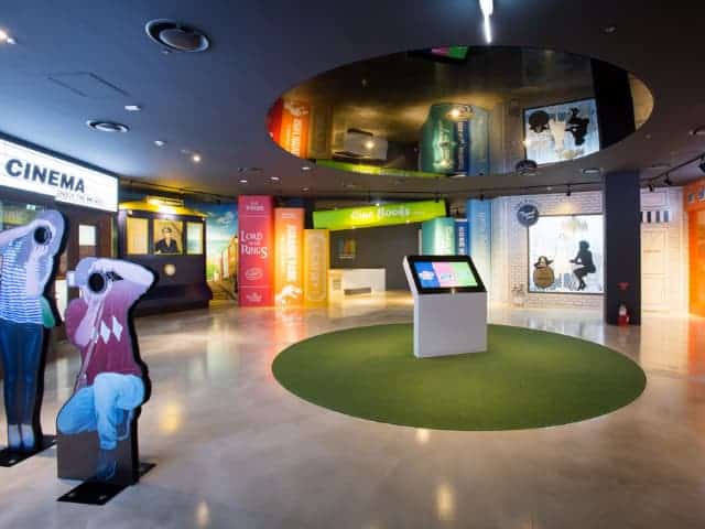 A picture inside of Busan Museum of Movies in Busan, South Korea.