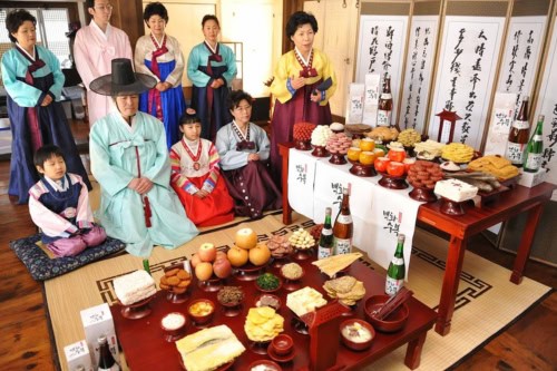Tradizioni chuseok coreane del Ringraziamento