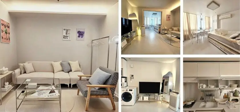 อพาร์ทเมนท์ XNUMX ห้องนอนที่น่ารัก airbnbs ในกังนัม
