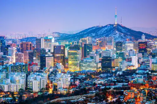 Tagestour mit Blick auf die Stadt Seoul bei Nacht