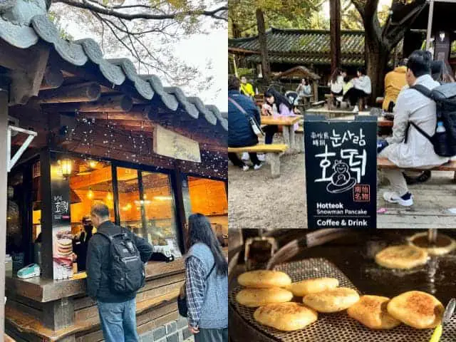 Bonhomme de neige-HotteokPancake sur l'île de Nami