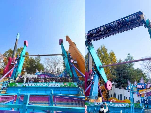 Double Rock Spin nel parco tematico Everland in Corea