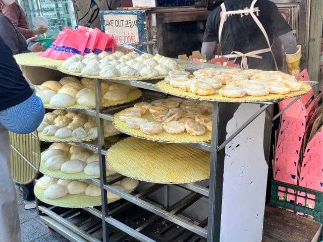 อาหารข้างทางเกาหลี จิ่งบัง ในตลาดนัมแดมุน