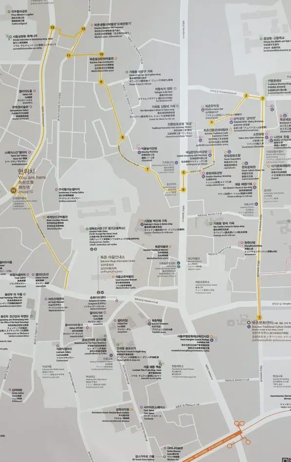 Bukchon-Hanok-Village-mappa del percorso